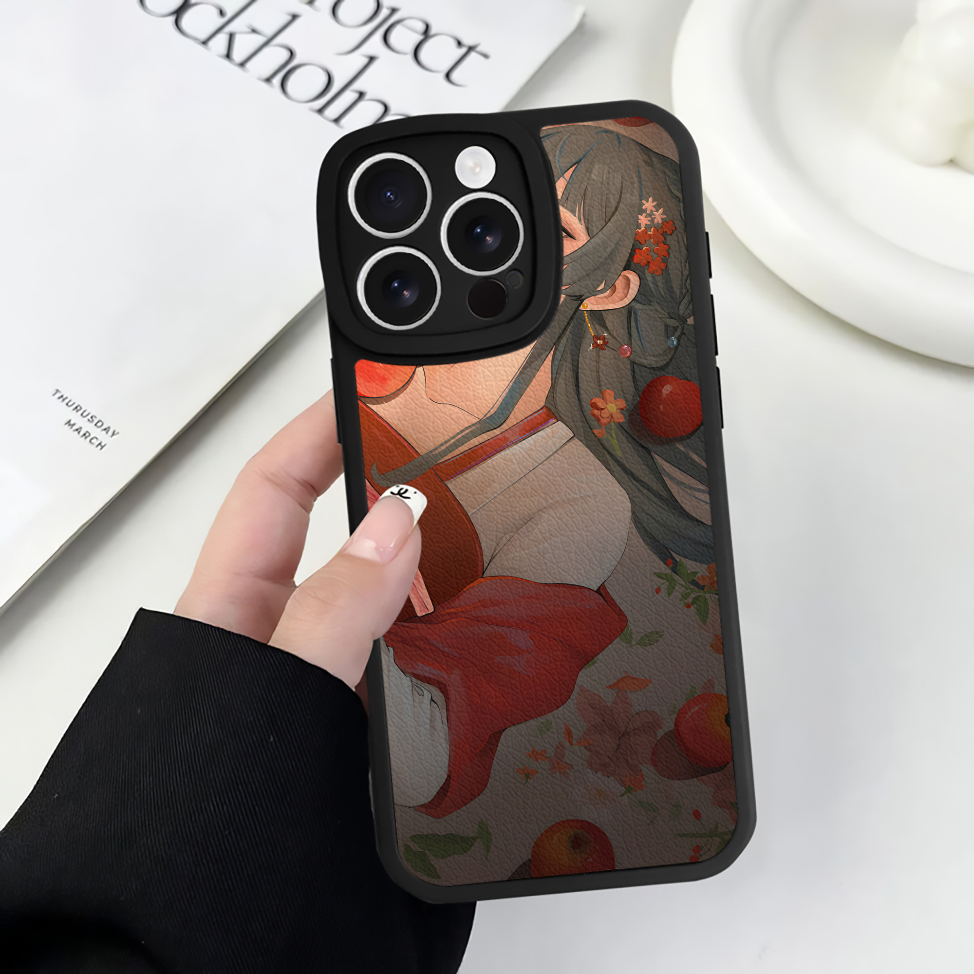 （画像用） 薬屋のひとりごと The Apothecary Diaries 【iPhone 16シリーズ対応】シリコンスマホケース（レザー調） 材質：シリコン